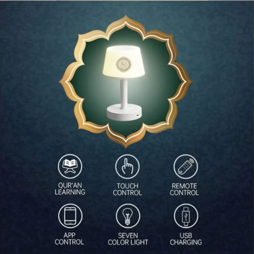 Quran Smart Touch LED Lamp with Bluetooth Speaker and Remote