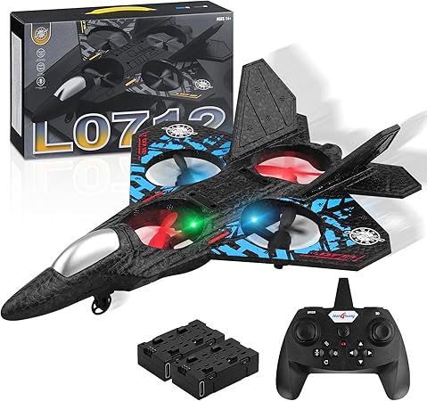 Remote Controlled Aeroplane L0712 Drone with LED Lights, 3D Stunt & Hovering