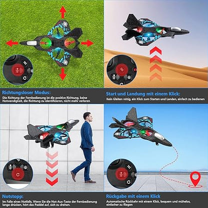 Remote Controlled Aeroplane L0712 Drone with LED Lights, 3D Stunt & Hovering