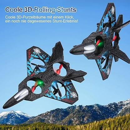 Remote Controlled Aeroplane L0712 Drone with LED Lights, 3D Stunt & Hovering