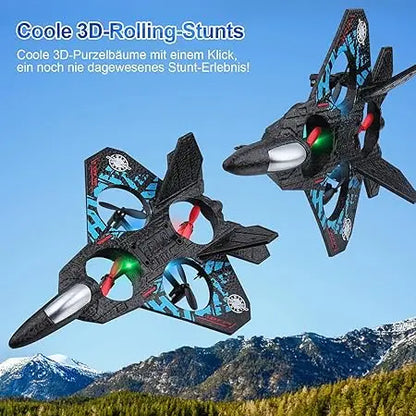 Remote Controlled Aeroplane L0712 Drone with LED Lights, 3D Stunt & Hovering