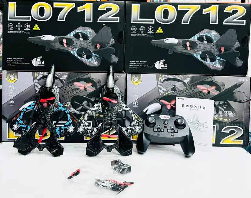 Remote Controlled Aeroplane L0712 Drone with LED Lights, 3D Stunt & Hovering