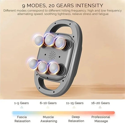 6-Head Deep Tissue Massager Instant Back & Muscle Pain Relief