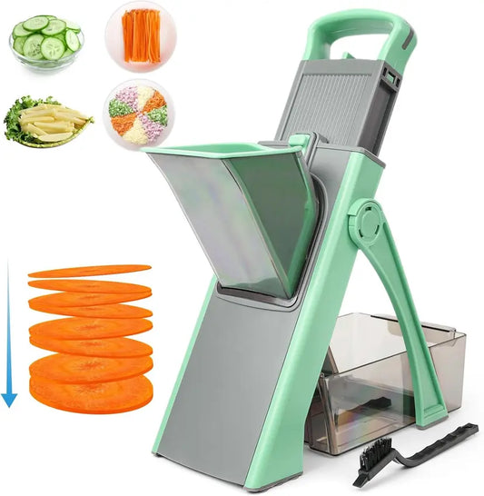 Vegetable Chopper & Food Slicer – 40-in-1 Mandoline with Safe Blade Guard