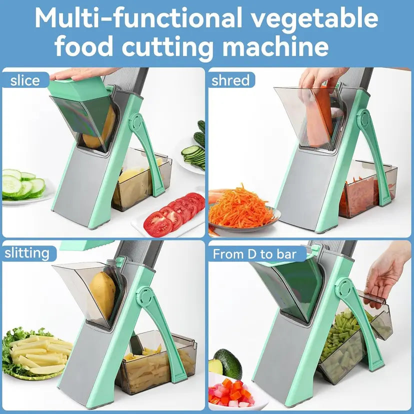 Vegetable Chopper & Food Slicer – 40-in-1 Mandoline with Safe Blade Guard