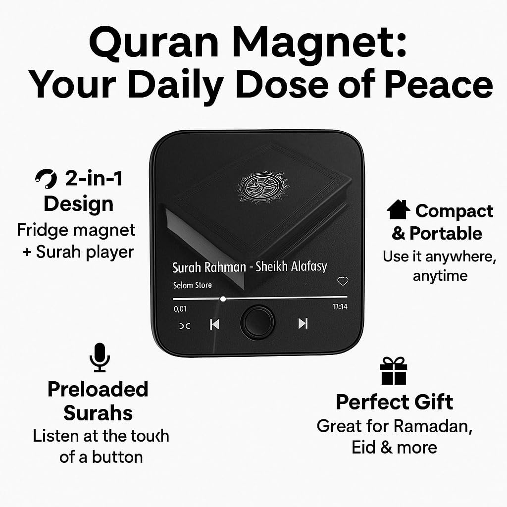 Quran Magnet with Built-in Surah Player  Ideal Islamic Gift