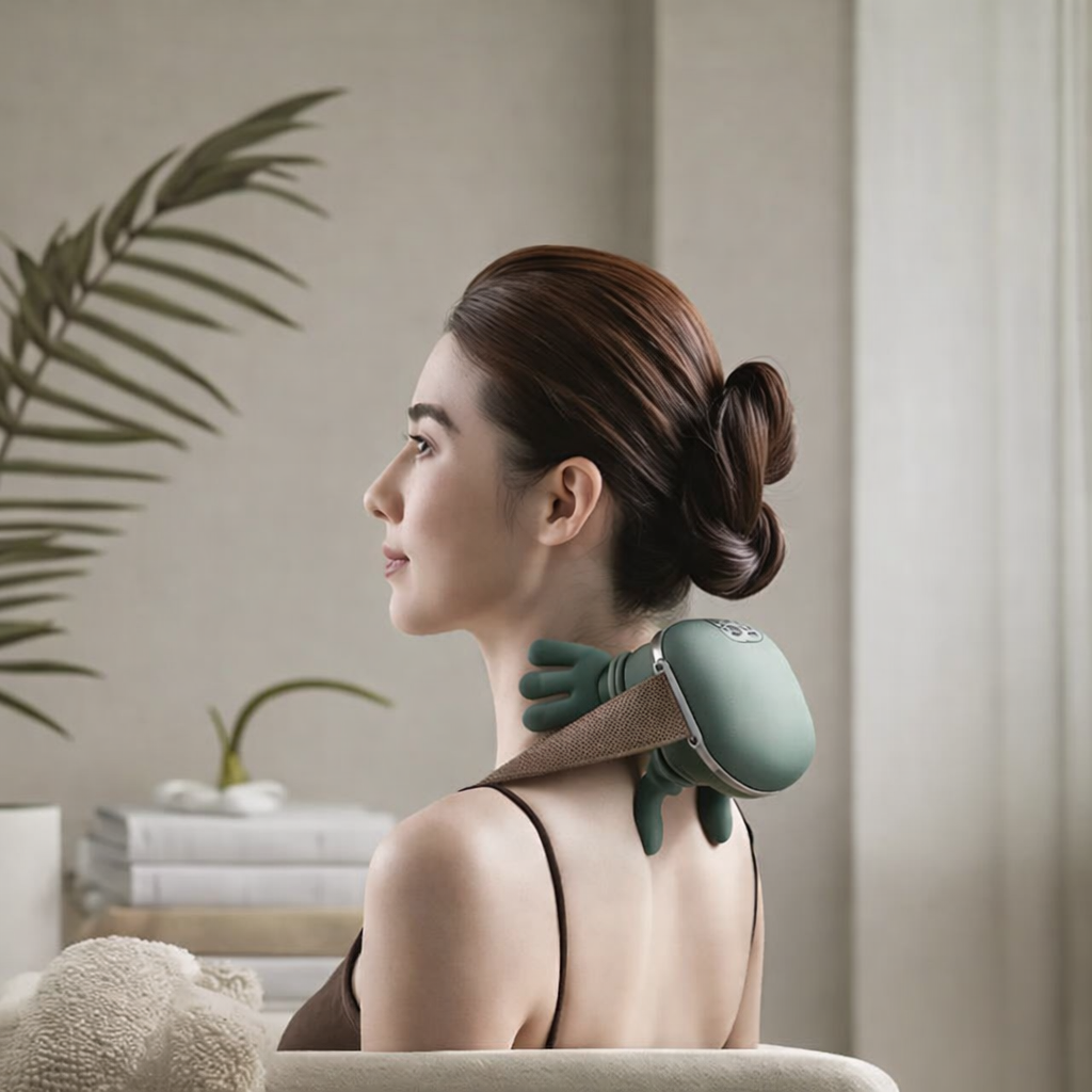 Portable Bionic Heated Neck & Back Massager   Pain Relief in 10 Minutes | UAE COD Available