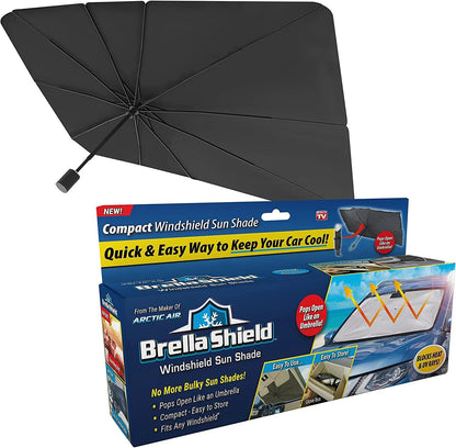 BrellaShield Car Windshield Sun Shade — Instant UV Protection