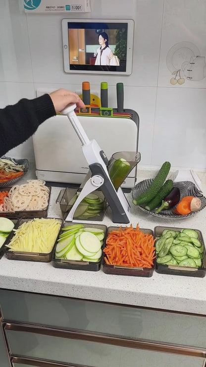 Vegetable Chopper & Food Slicer – 40-in-1 Mandoline with Safe Blade Guard